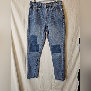 Universal Thread Boyfriend Patch Raw Hem Jeans size 2/26R